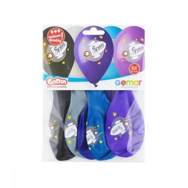 Premium helium balloons Space (rocket), 13" / 5 pcs. 1 Premium helium balloons Space (rocket), 13" / 5 pcs. 1