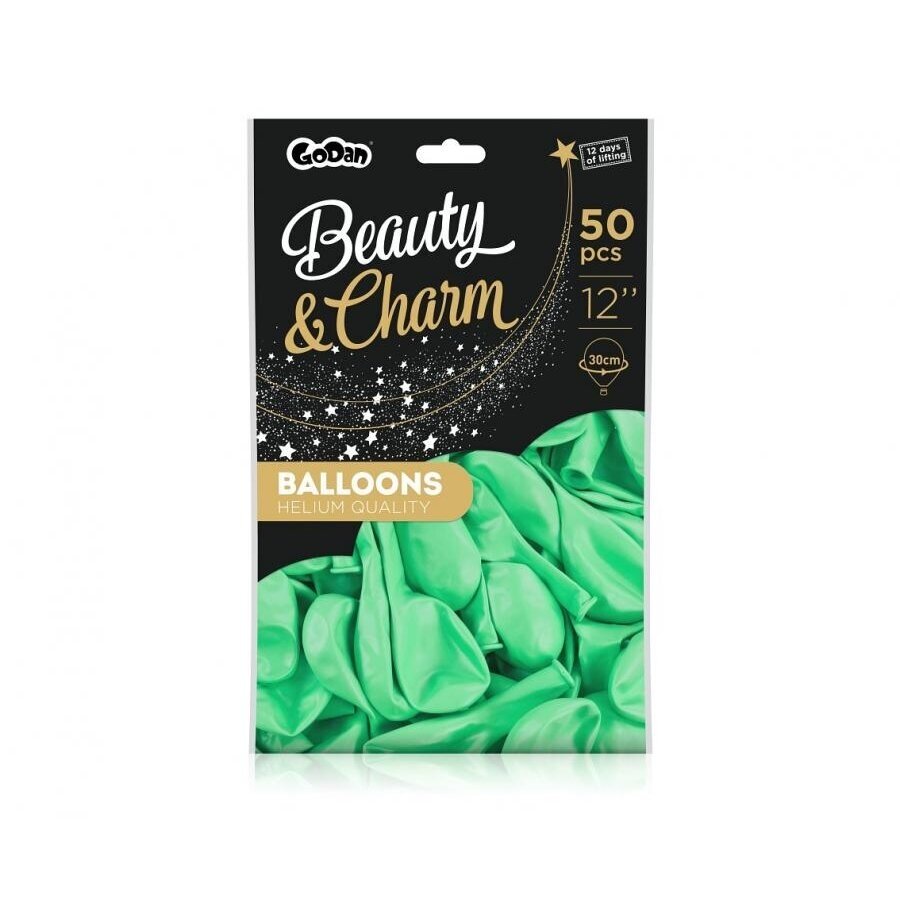 Beauty&Charm Balloons, green macaron 12" / 50 pcs. 1 Beauty&Charm Balloons, green macaron 12" / 50 pcs. 1
