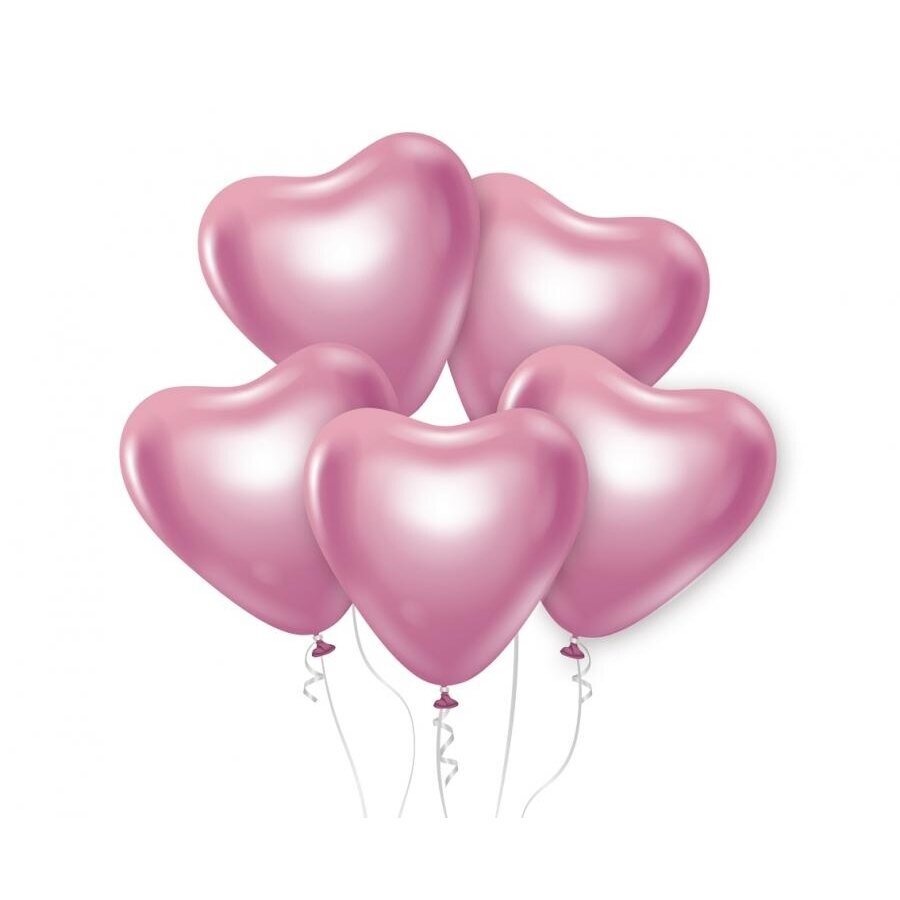 Balloons Beauty&Charm, Platinum light pink hearts, 12"/6 pcs. Balloons Beauty&Charm, Platinum light pink hearts, 12"/6 pcs.