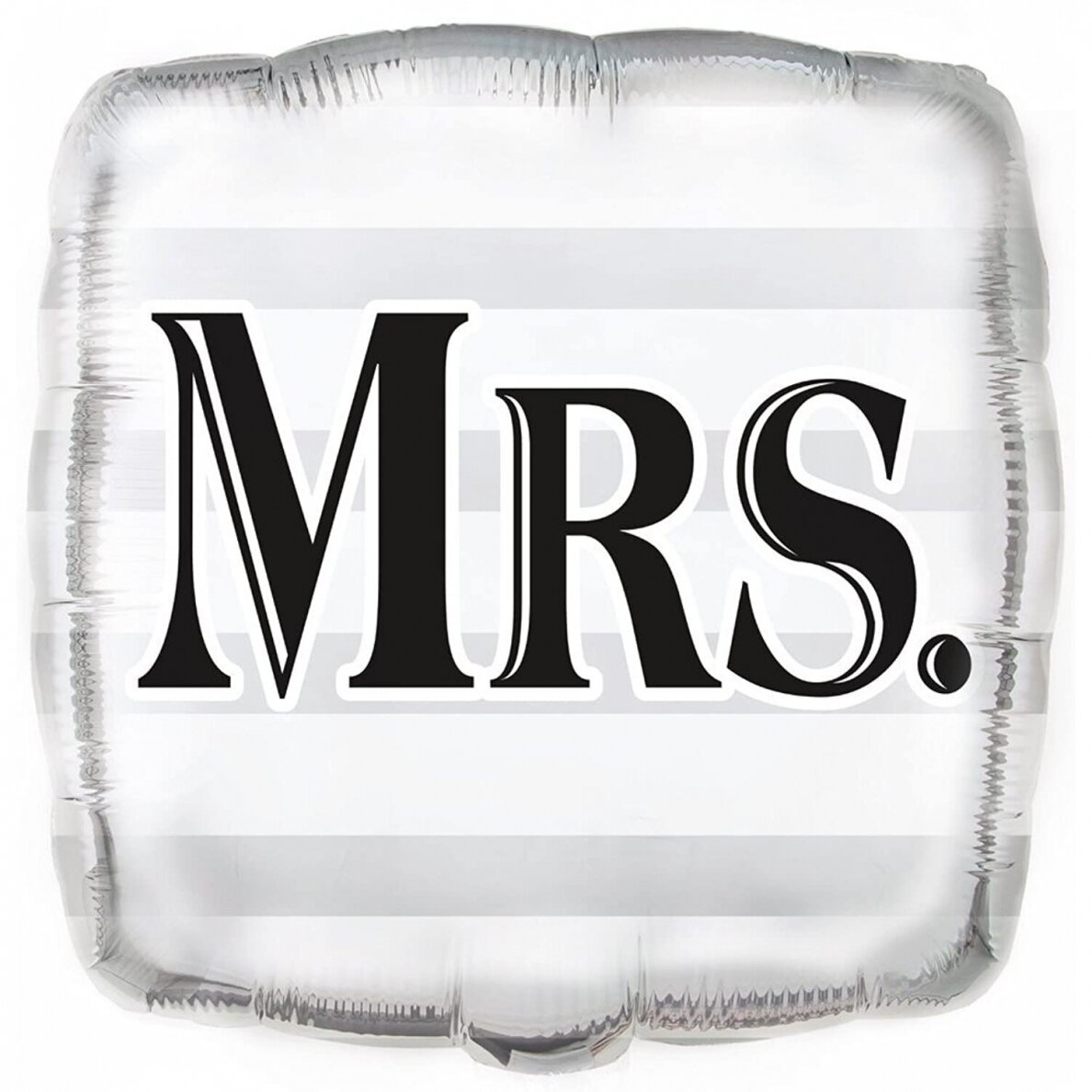 Unique MRS Wedding Square Foil Balloon, 18", Silver Unique MRS Wedding Square Foil Balloon, 18", Silver