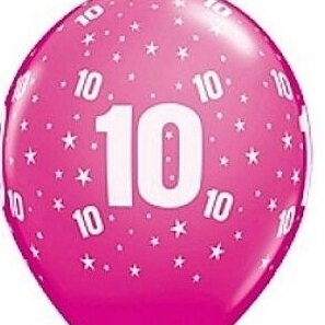 Balloon QL 11" with overprint "10" , pastel Balloon QL 11" with overprint "10" , pastel