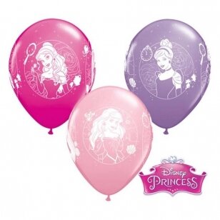 Balionų rinkinys princesių tema "Disney Princess" (6 vnt./30 cm)