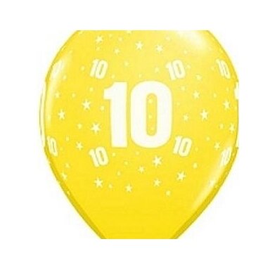 Balionas "Skaičius 10", geltonas (1 vnt./30cm) Balionas "Skaičius 10", geltonas (1 vnt./30cm)