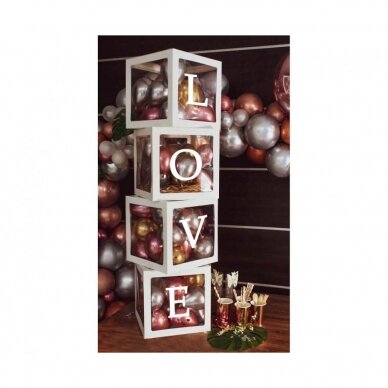 Balionų dėžė, LOVE (4 vnt./35x35) 1 Balionų dėžė, LOVE (4 vnt./35x35) 1