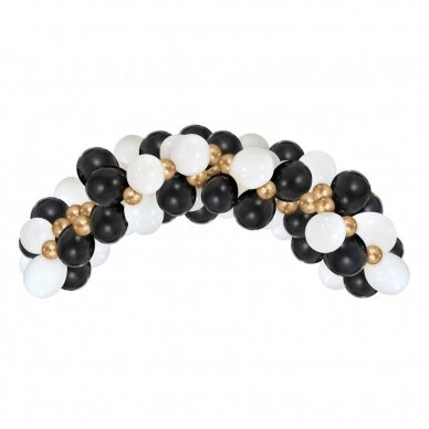 Balloon garland B&C, white, gold and black, 70 pcs Balloon garland B&C, white, gold and black, 70 pcs