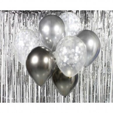 Balloon bouquet B&C Silver & Graphite, 7 pcs 1 Balloon bouquet B&C Silver & Graphite, 7 pcs 1