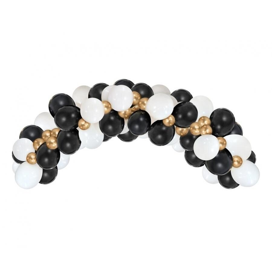Balloon garland B&C, white, gold and black, 70 pcs Balloon garland B&C, white, gold and black, 70 pcs