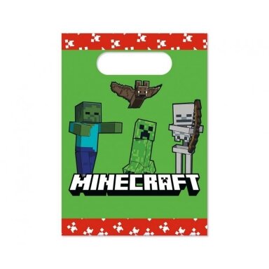 Dovanų maišeliai svečiams kompiuteriniai žaidimai tema "Minecraft" (22x16cm/4vnt) Dovanų maišeliai svečiams kompiuteriniai žaidimai tema "Minecraft" (22x16cm/4vnt)