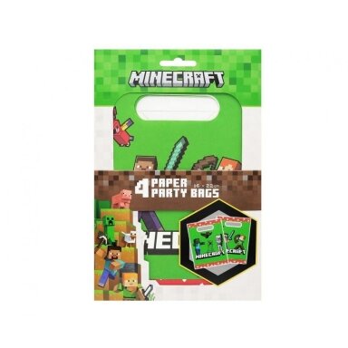 Dovanų maišeliai svečiams kompiuteriniai žaidimai tema "Minecraft" (22x16cm/4vnt) Dovanų maišeliai svečiams kompiuteriniai žaidimai tema "Minecraft" (22x16cm/4vnt)