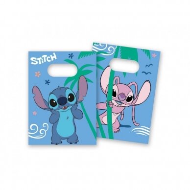 Dovanų maišeliai svečiams tema "Stitch & Angel Disney" (22x16cm/4vnt) Dovanų maišeliai svečiams tema "Stitch & Angel Disney" (22x16cm/4vnt)