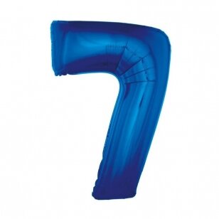 Folinis balionas "Skaičius 7", mėlynos spalvos, 92cm