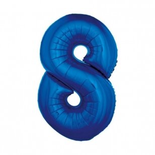 Folinis balionas "Skaičius 8", mėlynos spalvos, 92cm
