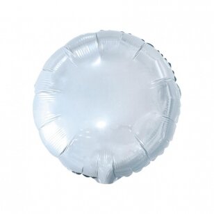 Folinis ovalios formos balionas "Apskritimas", balta (36 cm)