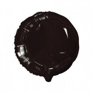 Folinis ovalios formos balionas "Apskritimas", juoda (36 cm)