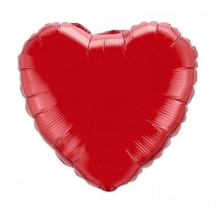 Folinis širdies formos balionas "Didelė širdis", raudona (74 cm)