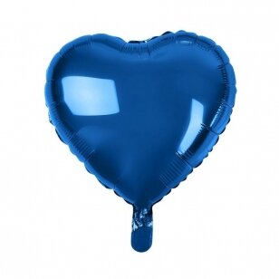 Folinis širdies formos balionas "Širdelė", tamsi mėlyna (37 cm)
