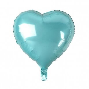 Folinis širdies formos balionas "Širdelė", žydra (37 cm)