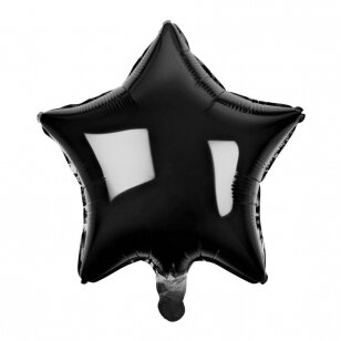 Folinis žvaigždės formos balionas "Žvaigždutė", juoda (44 cm)