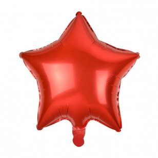 Folinis žvaigždės formos balionas "Žvaigždutė", Raudona (44 cm)