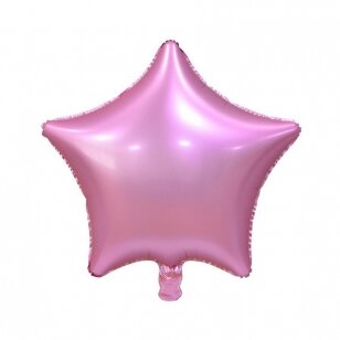 Folinis žvaigždės formos balionas "Žvaigždutė", Rožinė (44 cm)