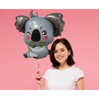 Фольгированный шар коала серый 66x65 см – шар «Koala Bear» для детских дней рождения, декор в животной тематике Фольгированный шар коала серый 66x65 см – шар «Koala Bear» для детских дней рождения, декор в животной тематике