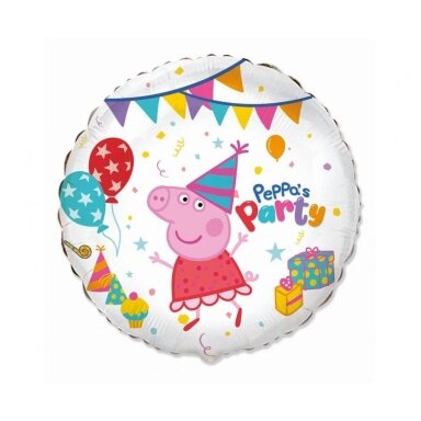 Folinis balionas „Peppa Pig“ 46 cm – Kiaulytės Pepos gimtadienio balionas Folinis balionas „Peppa Pig“ 46 cm – Kiaulytės Pepos gimtadienio balionas