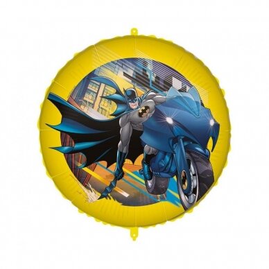 Folinis balionas „Batman“ – 46 cm apvalus balionas su svareliu gimtadieniui Folinis balionas „Batman“ – 46 cm apvalus balionas su svareliu gimtadieniui
