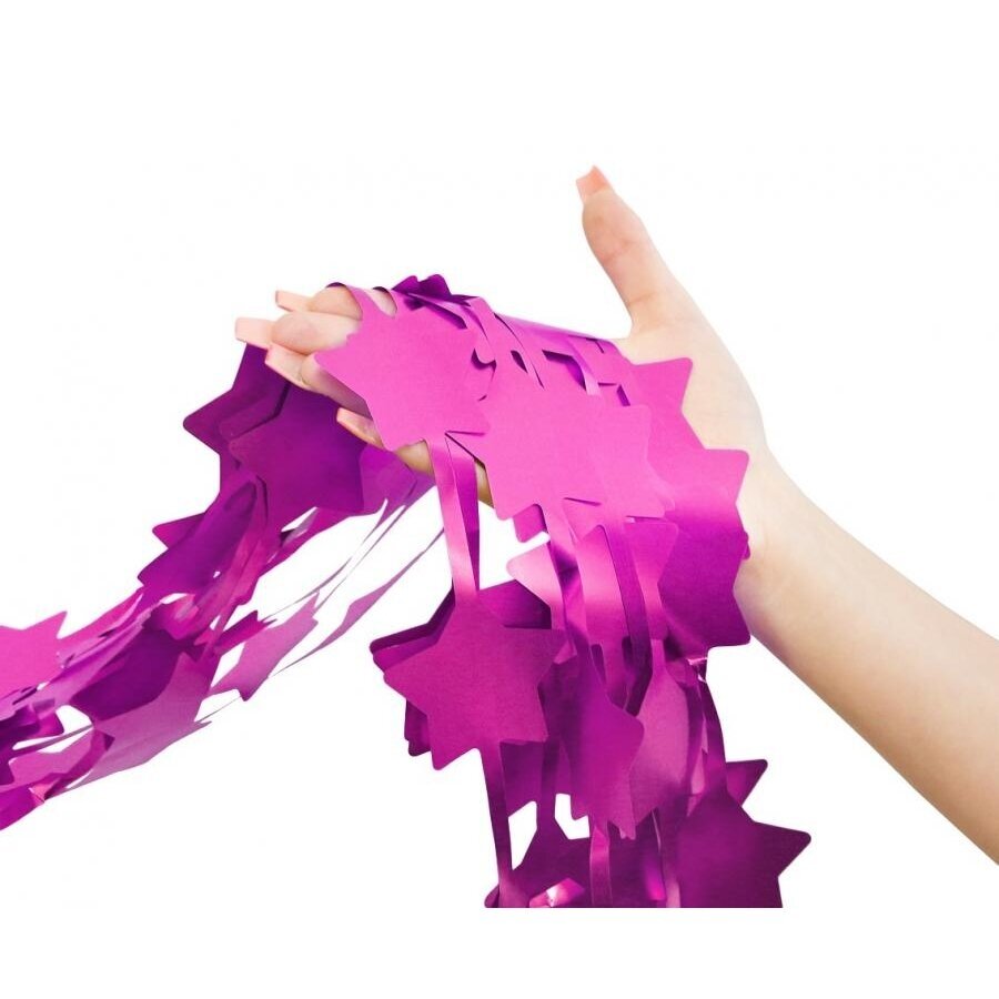 Folinė sienos dekoracija „Žvaigždės“ 100 x 200 cm – ryškiai rožinis lietutis fotosienelei 1 Folinė sienos dekoracija „Žvaigždės“ 100 x 200 cm – ryškiai rožinis lietutis fotosienelei 1