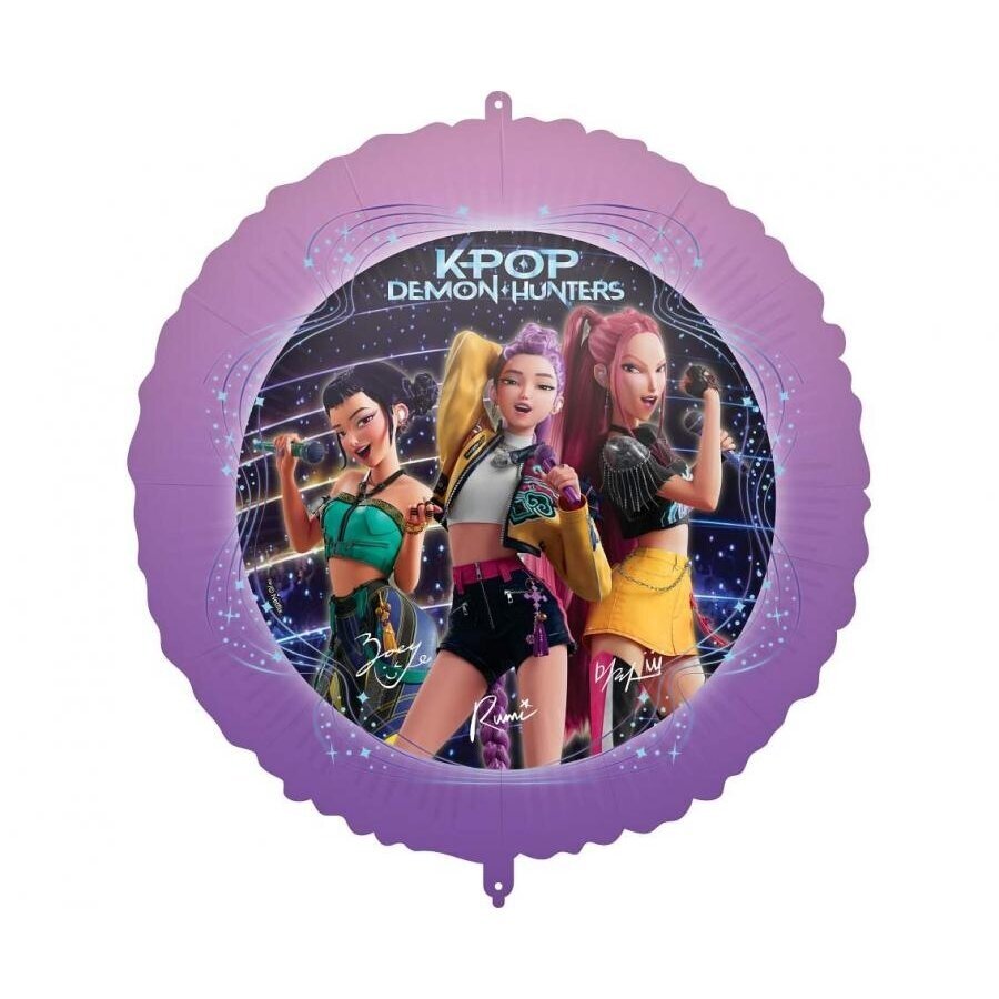 Folinis balionas „K-Pop Demon Hunters“ 46 cm – K-pop temos gimtadienio balionas Folinis balionas „K-Pop Demon Hunters“ 46 cm – K-pop temos gimtadienio balionas