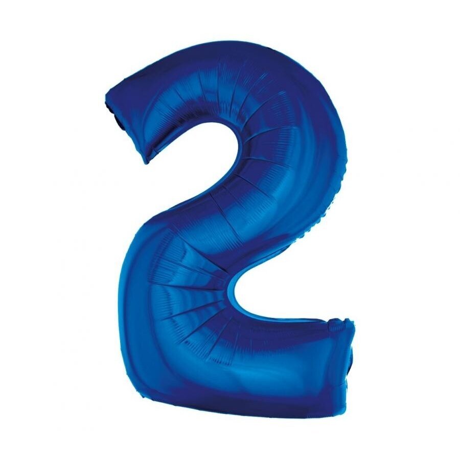 Foil balloon B&C digit 2, blue, 92 cm Foil balloon B&C digit 2, blue, 92 cm