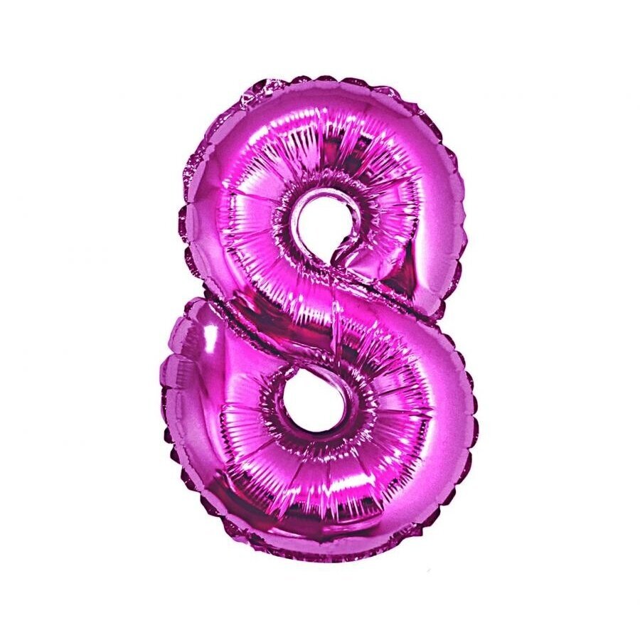 Фольгированный шар “Цифра 8”, фуксия 91 см – ярко-розовый шар-цифра на день рождения Фольгированный шар “Цифра 8”, фуксия 91 см – ярко-розовый шар-цифра на день рождения