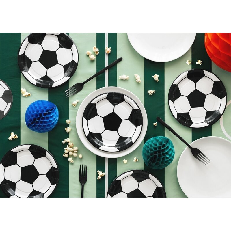 Futbolo temos popierinės lėkštutės 18 cm, 6 vnt. – vienkartinės lėkštės vaikų šventei 1