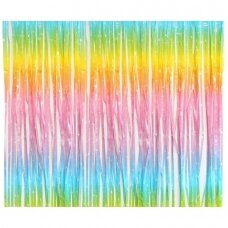 Girlianda - užuolaida lietutis, pastelinės spalvos OMBRE (200x100 cm)