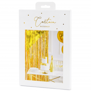 Girlianda - užuolaida lietutis, aukso (250x90 cm)