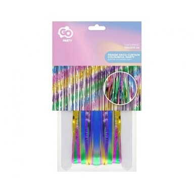 Fringe Deco Curtain Colourful Party, 100 x 200 cm