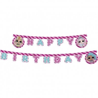 Gilrianda "LOL surprise" su užrašu "Happy birthday" Gilrianda "LOL surprise" su užrašu "Happy birthday"