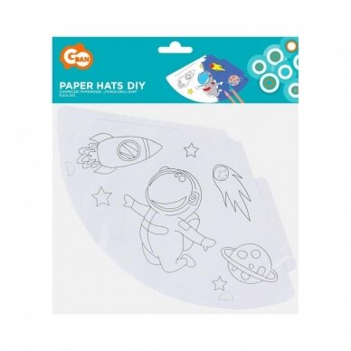 Paper hats DIY - Universe, 6 pcs. 1 Paper hats DIY - Universe, 6 pcs. 1