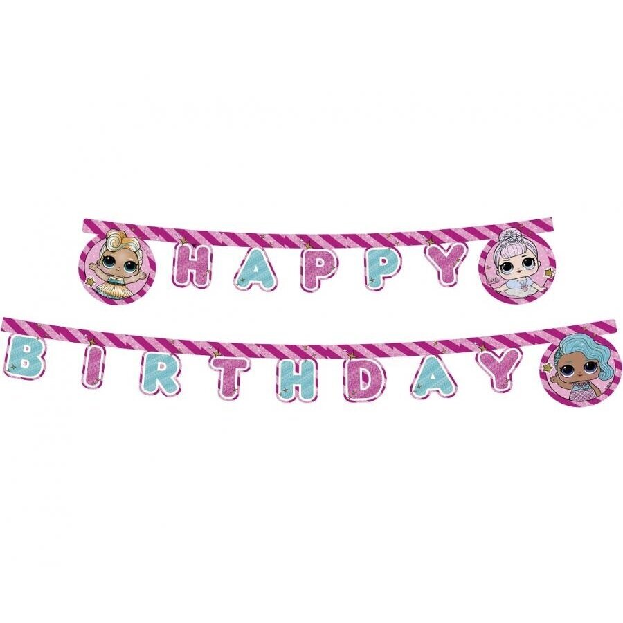 Gilrianda "LOL surprise" su užrašu "Happy birthday" Gilrianda "LOL surprise" su užrašu "Happy birthday"