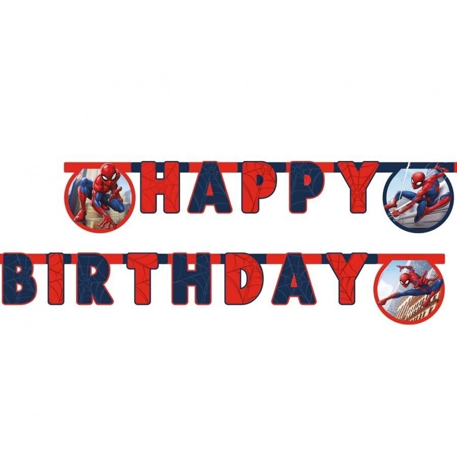 Banner "Spiderman Crime Fighter" - Happy Birthday Banner "Spiderman Crime Fighter" - Happy Birthday