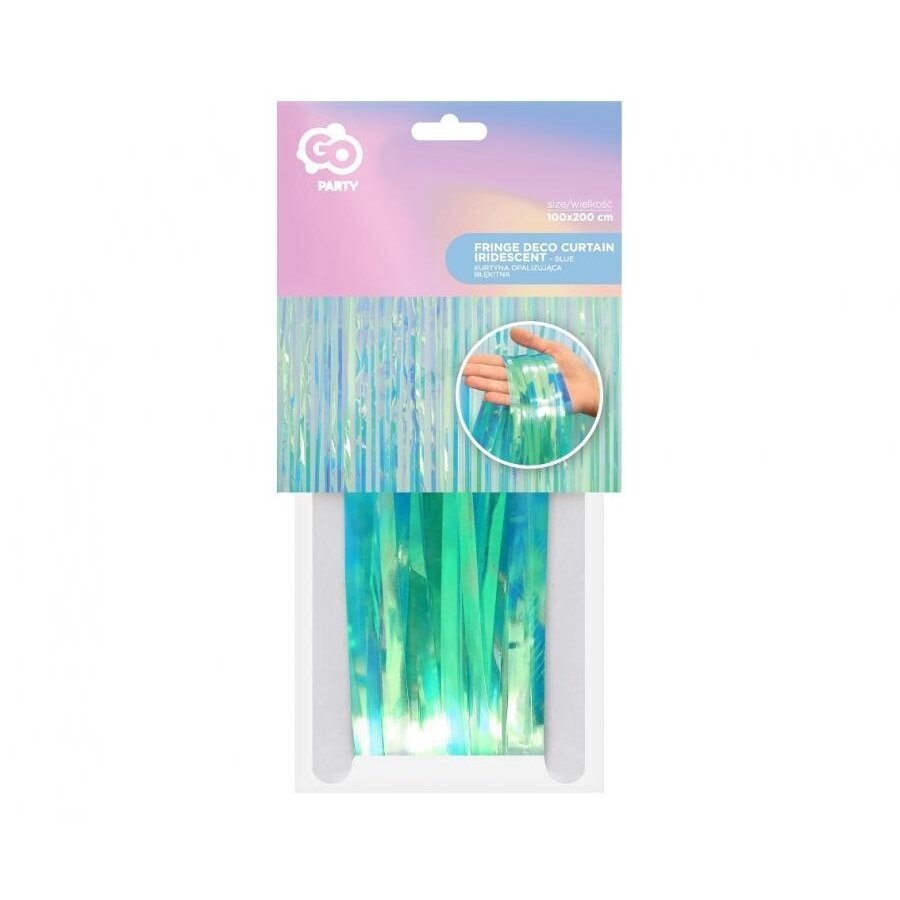 Fringe Deco Curtain Iridescent, blue 100 x 200 cm 3