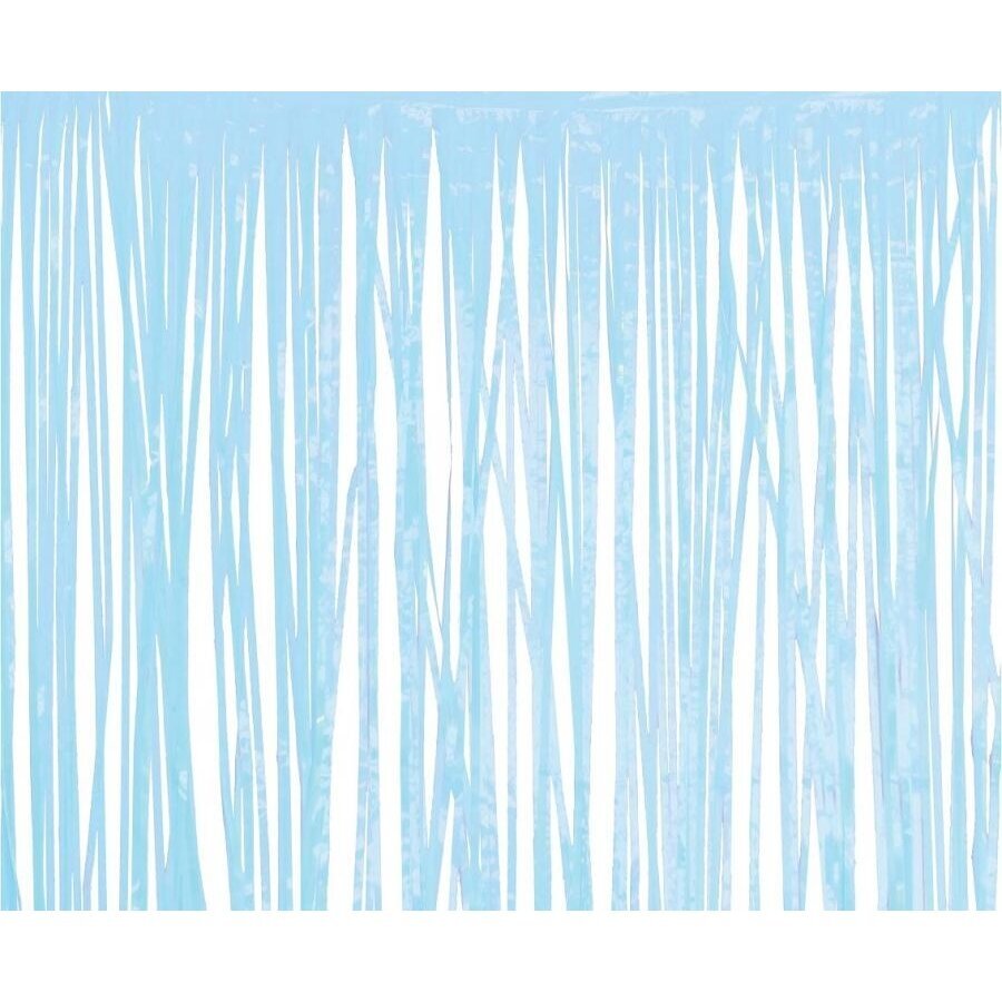Fringe Deco Curtain, pastel light blue, 100 x 200 m