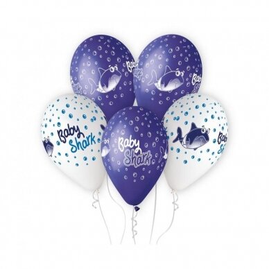 Premium Helium balloons Baby Shark, 13" / 5 pcs Premium Helium balloons Baby Shark, 13" / 5 pcs