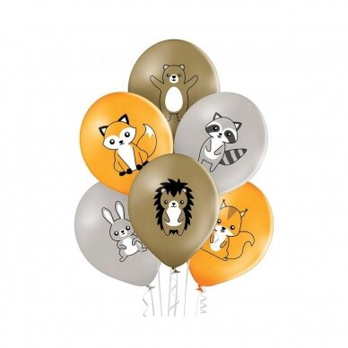 Latex balloons "Forest Animals" – for children's parties with animal motifs (6 pcs, 30 cm) Latex balloons "Forest Animals" – for children's parties with animal motifs (6 pcs, 30 cm)