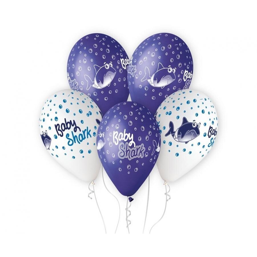 Premium Helium balloons Baby Shark, 13" / 5 pcs Premium Helium balloons Baby Shark, 13" / 5 pcs