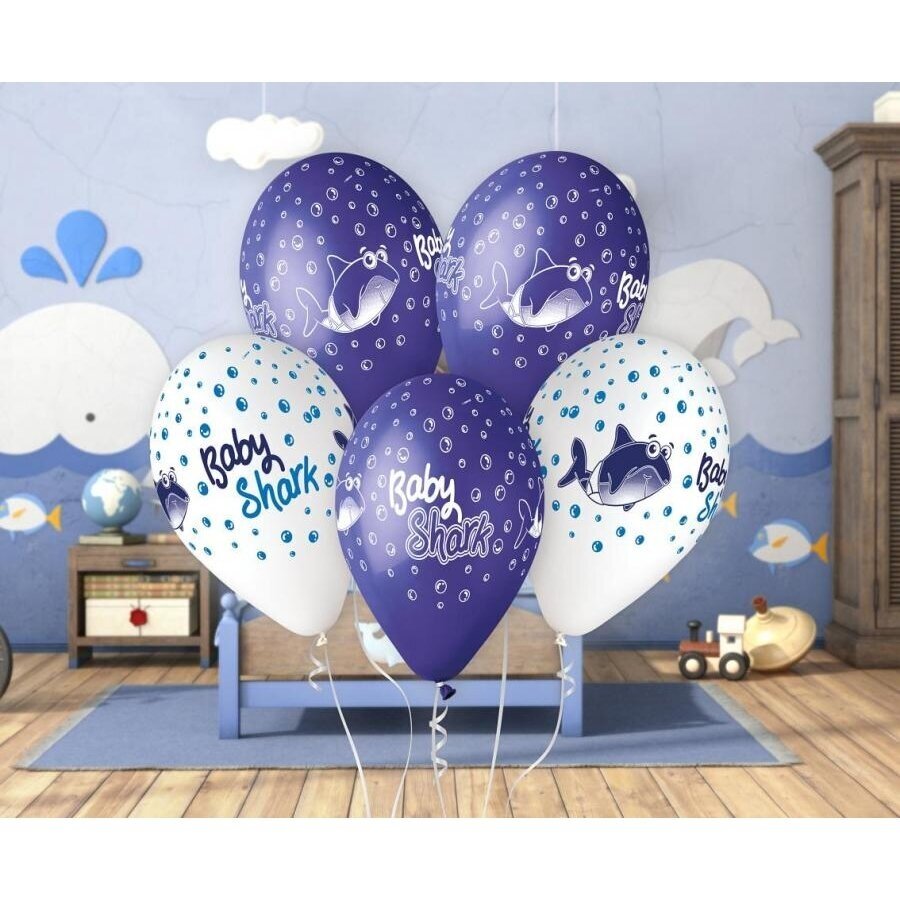 Premium Helium balloons Baby Shark, 13" / 5 pcs 1 Premium Helium balloons Baby Shark, 13" / 5 pcs 1