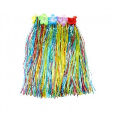 Hawaiian skirt, multicolour, lenght 40 cm, one size Hawaiian skirt, multicolour, lenght 40 cm, one size
