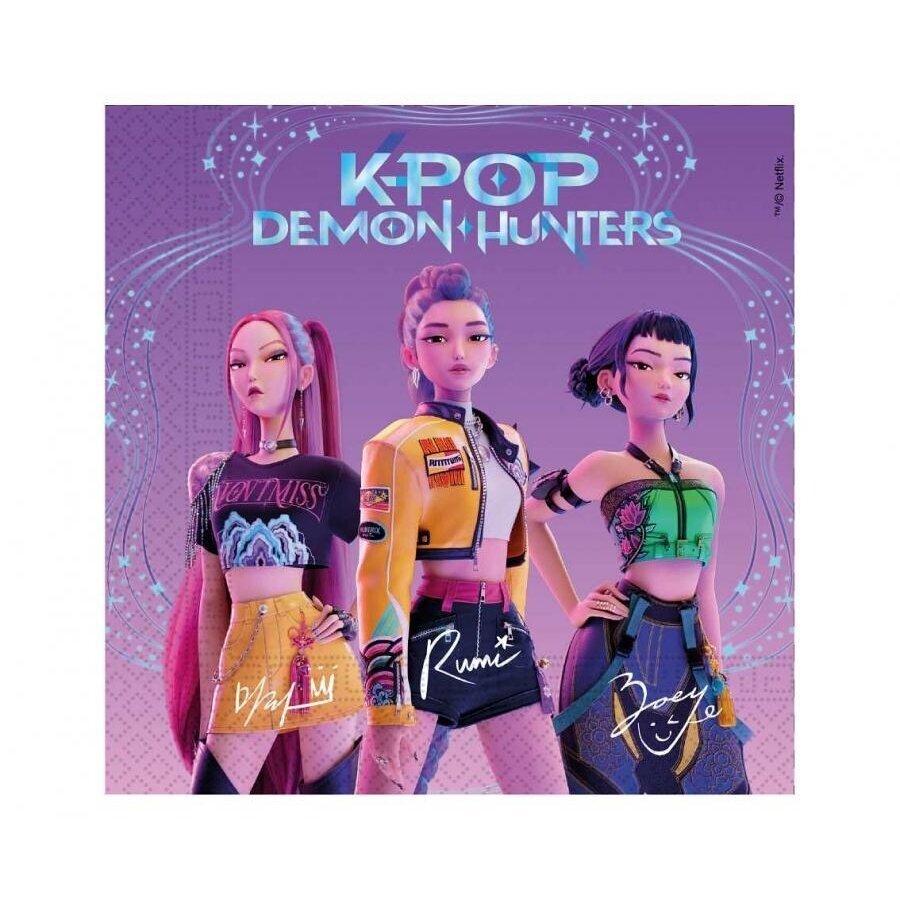 Салфетки K-POP Demon Hunters 33x33 см (20 шт.) – украшения для стола на день рождения в стиле K-Pop
