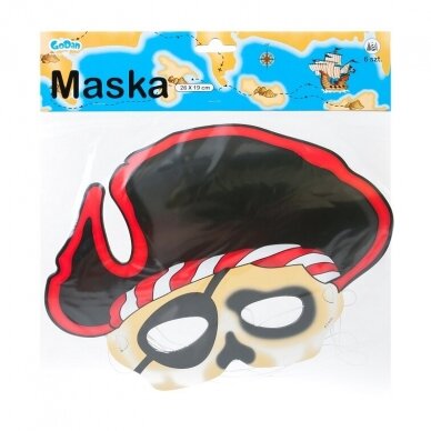 "Pirate Captain" mask, 26 x 19 cm, 6 pcs 1 "Pirate Captain" mask, 26 x 19 cm, 6 pcs 1