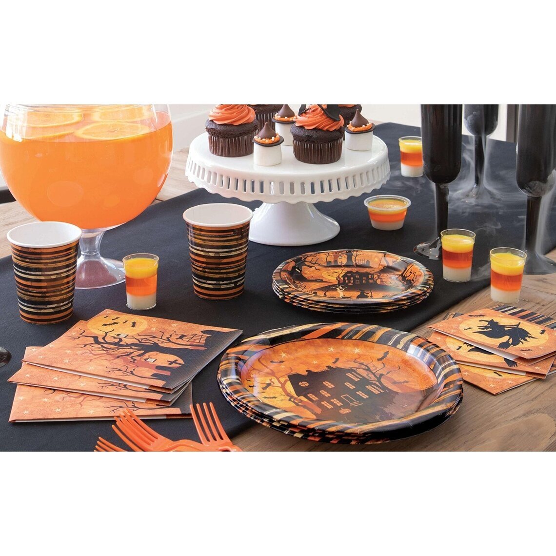 Paper plates full moon halloween, 22 cm, 8 pcs 1 Paper plates full moon halloween, 22 cm, 8 pcs 1