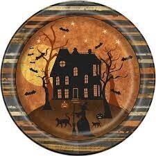 Paper plates full moon halloween, 22 cm, 8 pcs Paper plates full moon halloween, 22 cm, 8 pcs